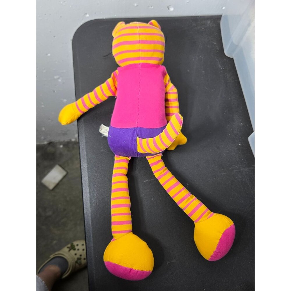 Manhattan Baby Tiger Plush Stuffed Animal Striped Long Legs Arms Neon Cat Bright - Picture 2 of 9